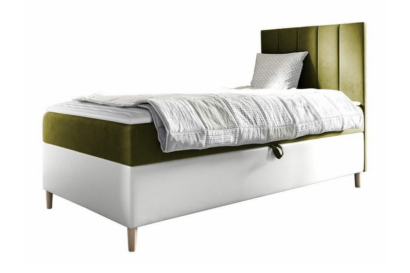 Boisdale Sengeramme 80x200 cm - Grønn/Hvit - Møbler - Senger - Sengeramme & sengestamme
