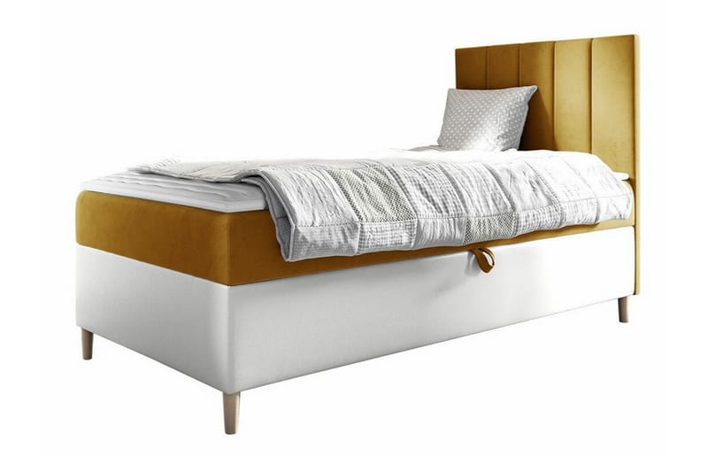 Boisdale Sengeramme 80x200 cm - Gul/Hvit - Møbler - Senger - Sengeramme & sengestamme