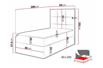 Boisdale Sengeramme 80x200 cm - Hvit - Møbler - Senger - Sengeramme & sengestamme