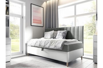 Boisdale Sengeramme 80x200 cm - Hvit/Grå - Møbler - Senger - Sengeramme & sengestamme