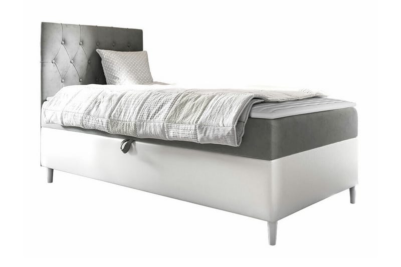 Boisdale Sengeramme 80x200 cm - Hvit/Grå - Møbler - Senger - Sengeramme & sengestamme