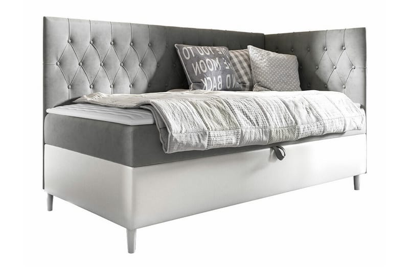 Boisdale Sengeramme 80x200 cm - Hvit/Grå - Møbler - Senger - Sengeramme & sengestamme