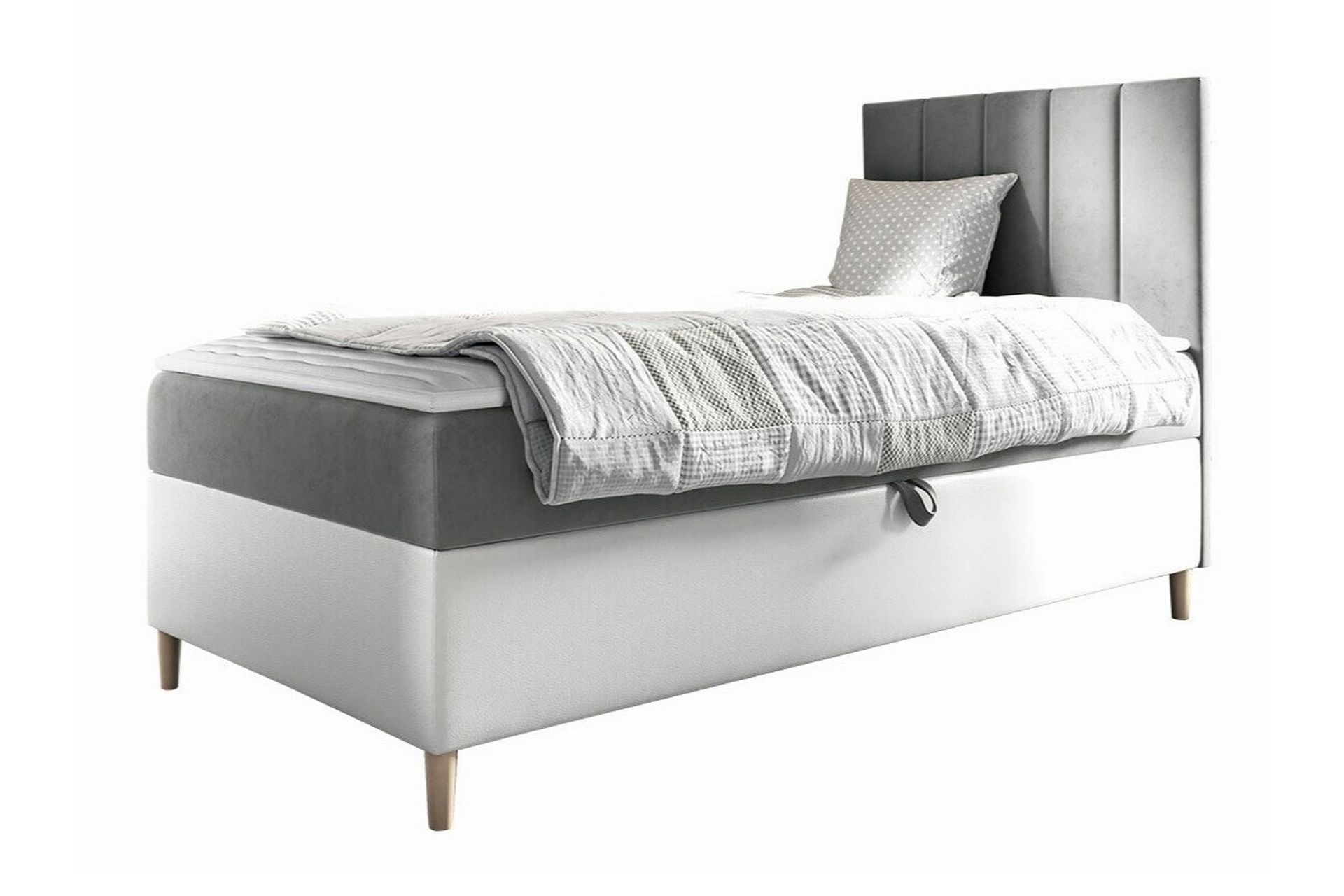 Boisdale Sengeramme 80x200 cm - Hvit/Grå - Møbler - Senger - Sengeramme & sengestamme