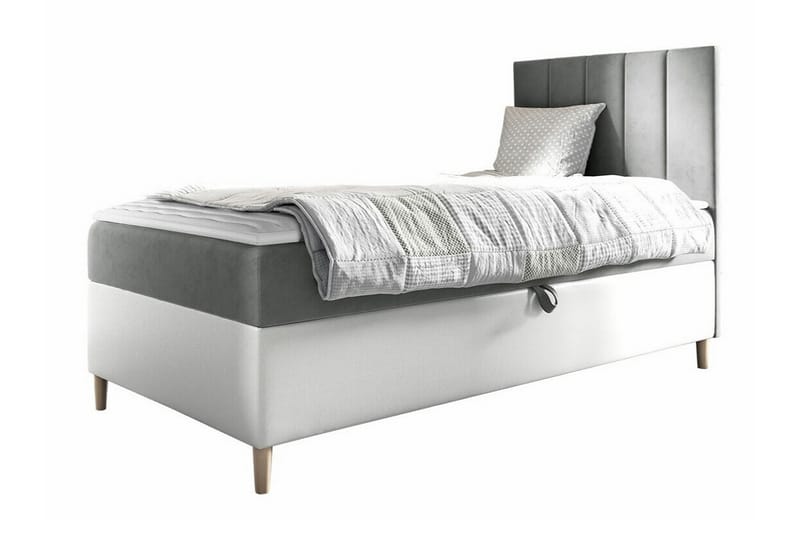 Boisdale Sengeramme 80x200 cm - Hvit/Grå - Møbler - Senger - Sengeramme & sengestamme