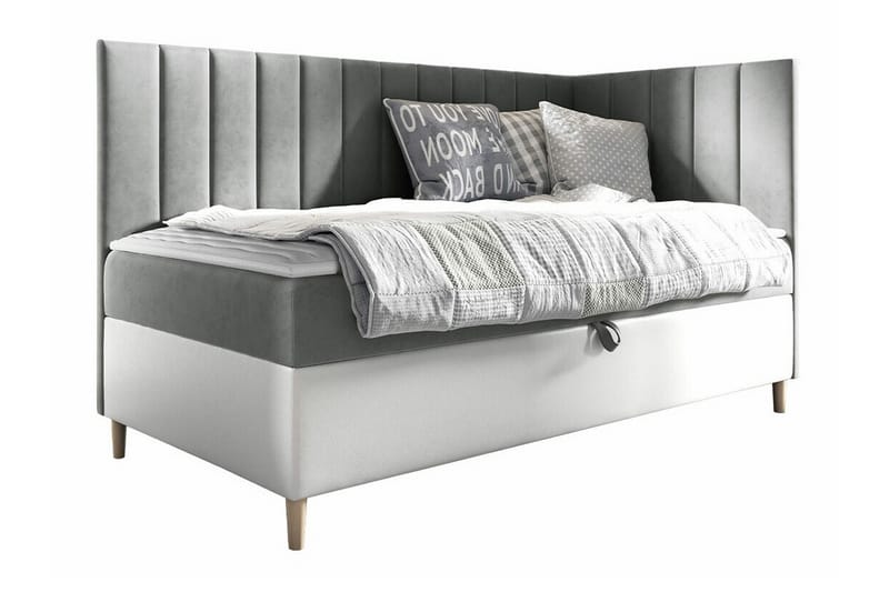 Boisdale Sengeramme 80x200 cm - Hvit/Grå - Møbler - Senger - Sengeramme & sengestamme