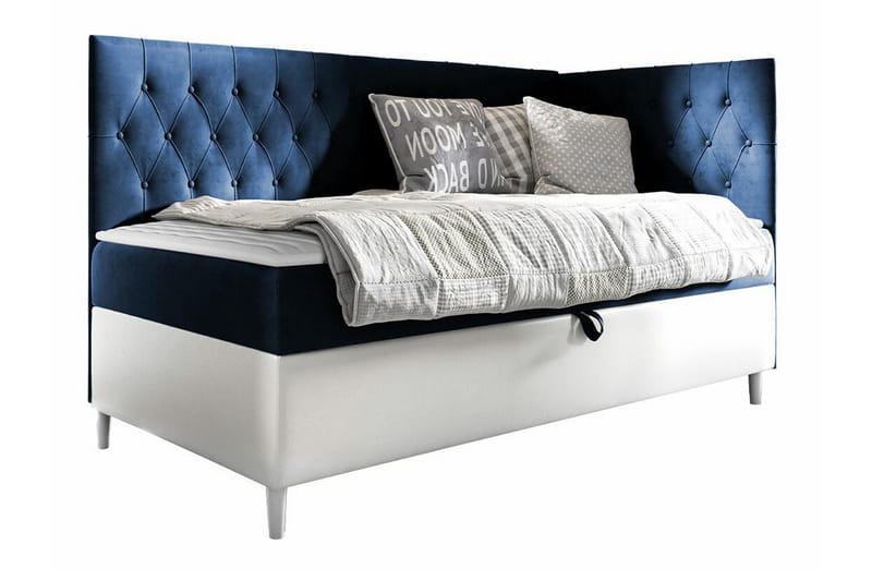 Boisdale Sengeramme 80x200 cm - Mørkeblå/Svart - Møbler - Senger - Sengeramme & sengestamme
