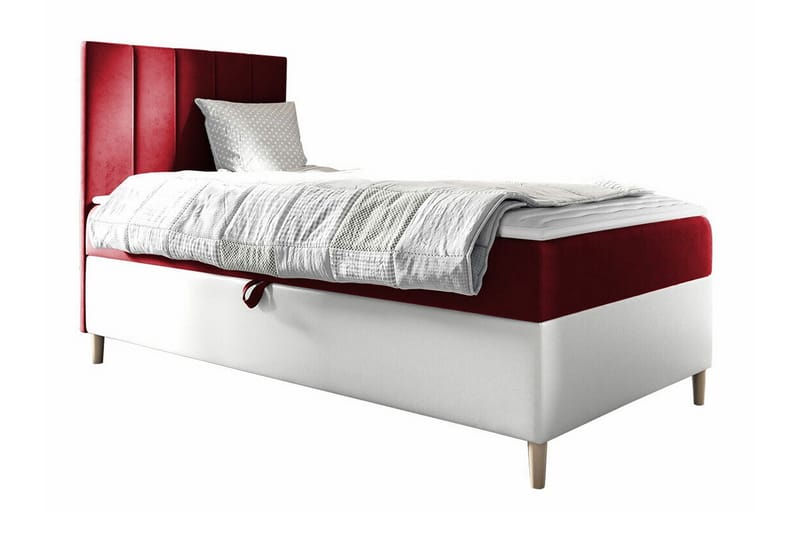 Boisdale Sengeramme 80x200 cm - Rød/Hvit - Møbler - Senger - Sengeramme & sengestamme