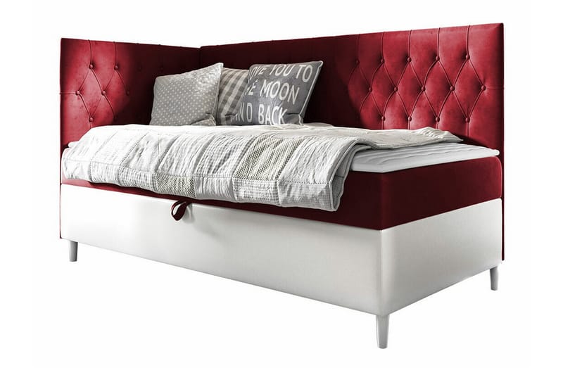 Boisdale Sengeramme 80x200 cm - Rød/Hvit - Møbler - Senger - Sengeramme & sengestamme