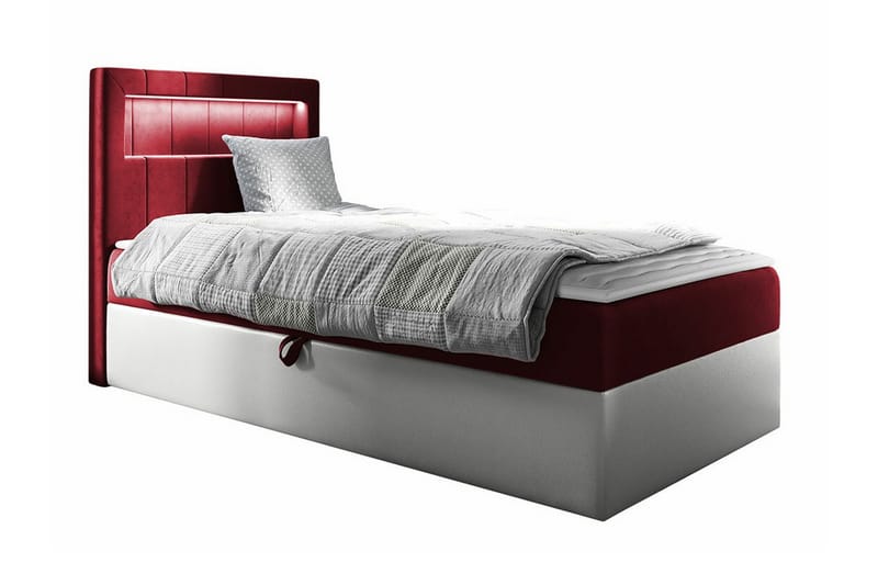 Boisdale Sengeramme 80x200 cm - Rød/Hvit - Møbler - Senger - Sengeramme & sengestamme
