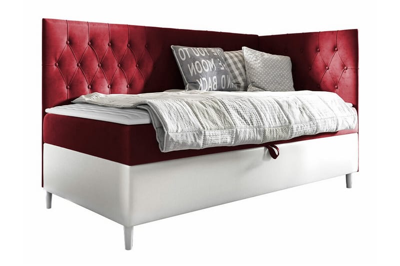 Boisdale Sengeramme 80x200 cm - Rød/Hvit - Møbler - Senger - Sengeramme & sengestamme