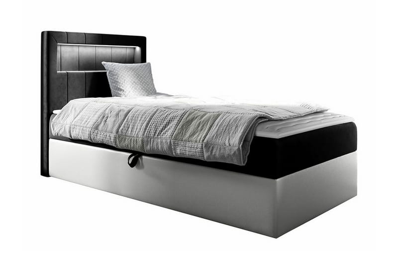Boisdale Sengeramme 80x200 cm - SvartHvit - Møbler - Senger - Sengeramme & sengestamme