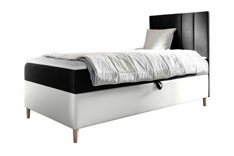 Boisdale Sengeramme 80x200 cm - Svart/Hvit - Møbler - Senger - Sengeramme & sengestamme