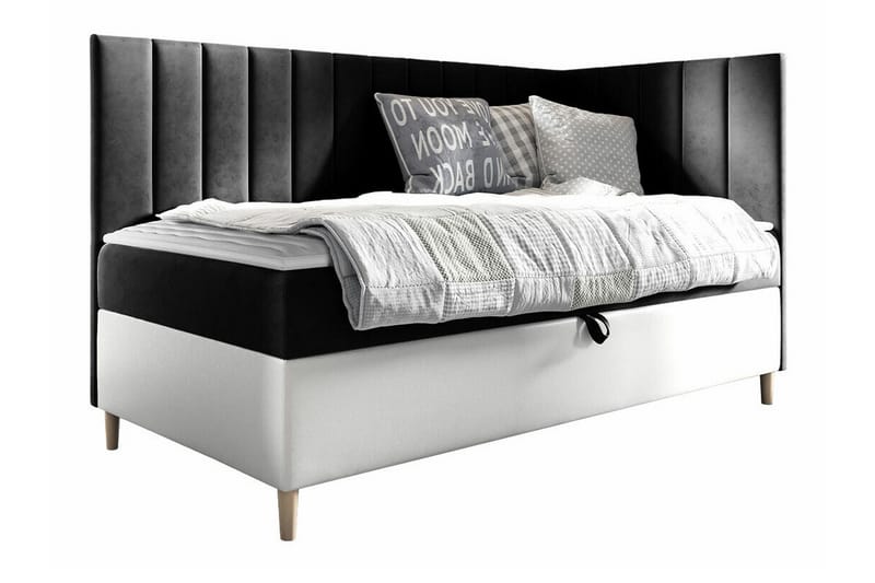 Boisdale Sengeramme 80x200 cm - Svart/Hvit - Møbler - Senger - Sengeramme & sengestamme