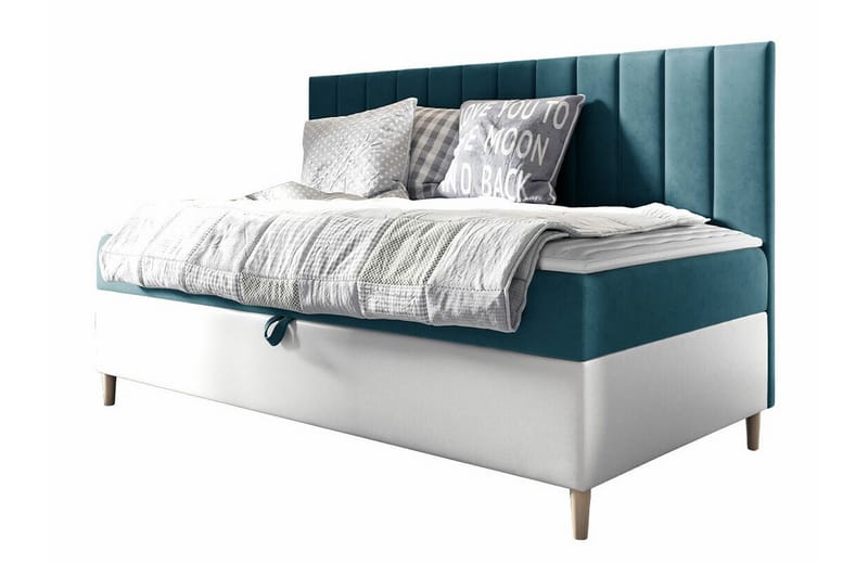 Boisdale Sengeramme 80x200 cm - Turkis/Hvit - Møbler - Senger - Sengeramme & sengestamme