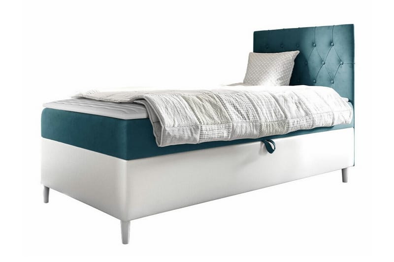Boisdale Sengeramme 80x200 cm - Turkis/Hvit - Møbler - Senger - Sengeramme & sengestamme