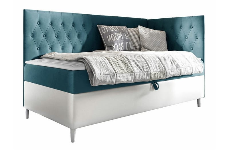 Boisdale Sengeramme 80x200 cm - Turkis/Hvit - Møbler - Senger - Sengeramme & sengestamme