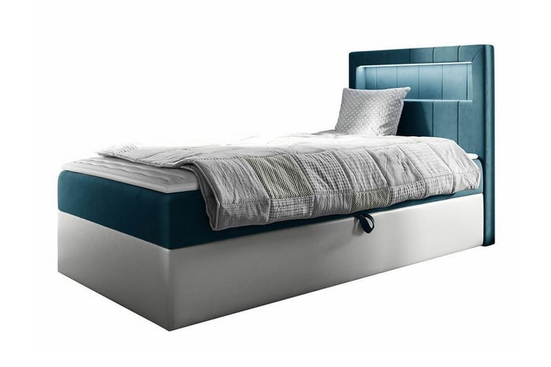 Boisdale Sengeramme 80x200 cm - Turkis/Hvit - Møbler - Senger - Sengeramme & sengestamme