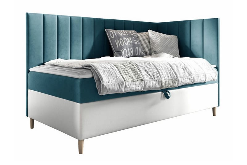 Boisdale Sengeramme 80x200 cm - Turkis/Hvit - Møbler - Senger - Sengeramme & sengestamme