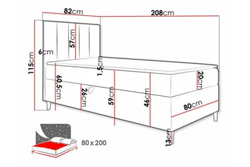 Boisdale Sengeramme 80x200 cm - Møbler - Senger - Sengeramme & sengestamme