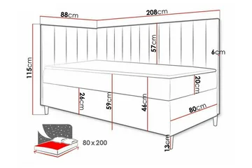Boisdale Sengeramme 80x200 cm - Møbler - Senger - Sengeramme & sengestamme
