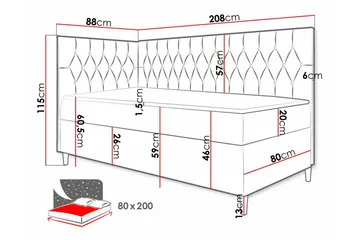 Boisdale Sengeramme 80x200 cm - Møbler - Senger - Sengeramme & sengestamme