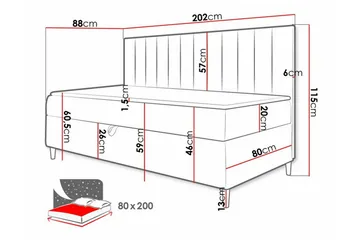 Boisdale Sengeramme 80x200 cm - Møbler - Senger - Sengeramme & sengestamme