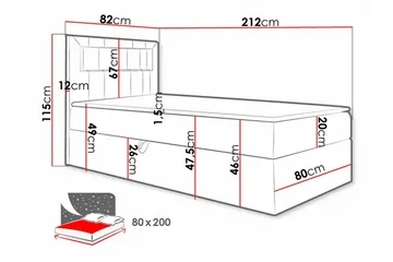 Boisdale Sengeramme 80x200 cm - Møbler - Senger - Sengeramme & sengestamme