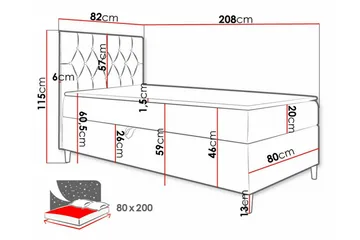 Boisdale Sengeramme 80x200 cm - Møbler - Senger - Sengeramme & sengestamme