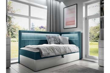 Boisdale Sengeramme 90x200 cm - Hvit/Turkis - Møbler - Senger - Sengeramme & sengestamme