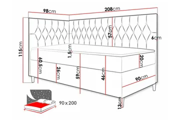 Boisdale Sengeramme 90x200 cm - Møbler - Senger - Sengeramme & sengestamme
