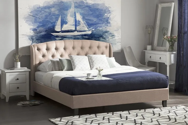 Bordeau Dobbeltseng 140 | 200 cm - Beige - Møbler - Senger - Sengeramme & sengestamme