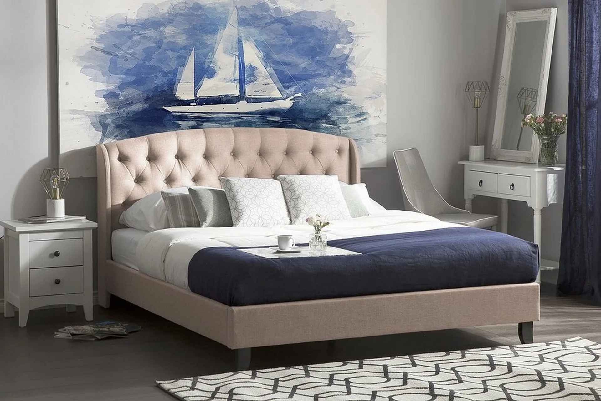 Bordeau Dobbeltseng 140 \| 200 cm - Beige