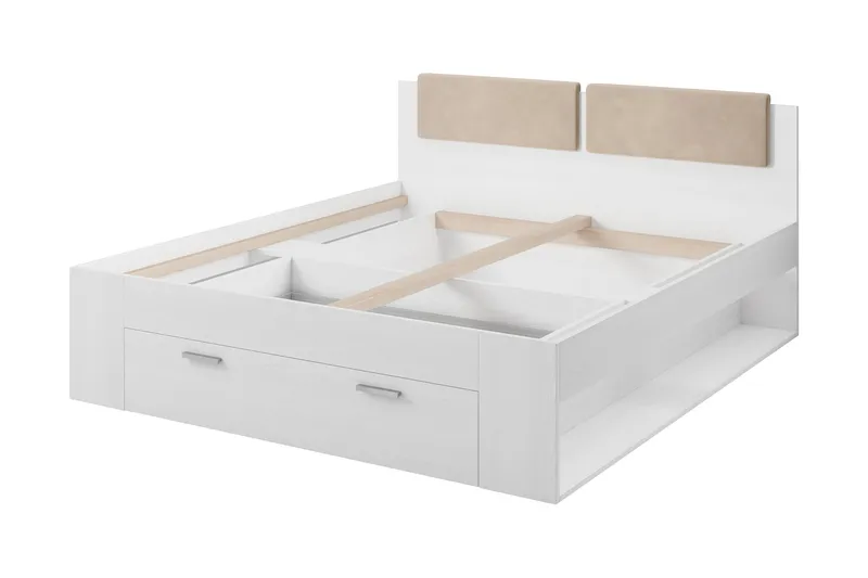 Bovera Sengeramme 180x200 cm Askegrå Hvit - Askegrå|Hvit - Møbler - Senger - Sengeramme & sengestamme