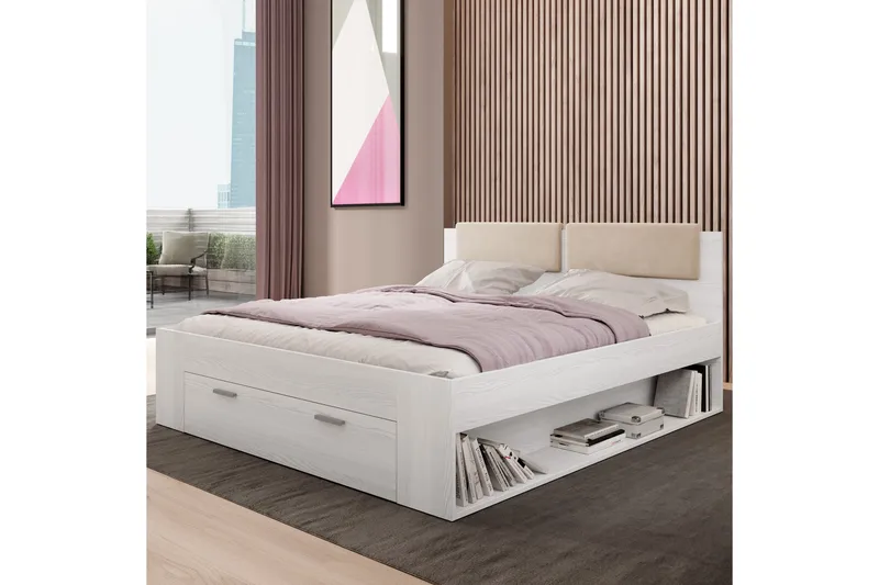 Bovera Sengeramme 180x200 cm Askegrå Hvit - Askegrå|Hvit - Møbler - Senger - Sengeramme & sengestamme