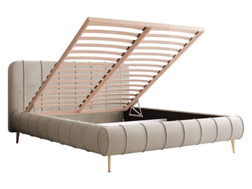 Calrosin Sengeramme med Ben 180x200 cm med Oppbevaring - Svart - Møbler - Senger - Sengeramme & sengestamme
