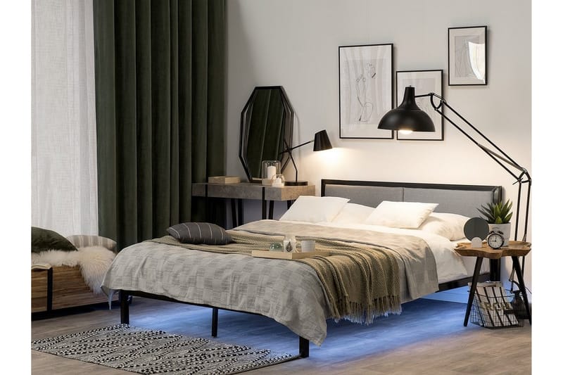 Clamart Dobbeltseng 180 | 200 cm - Svart - Møbler - Senger - Sengeramme & sengestamme