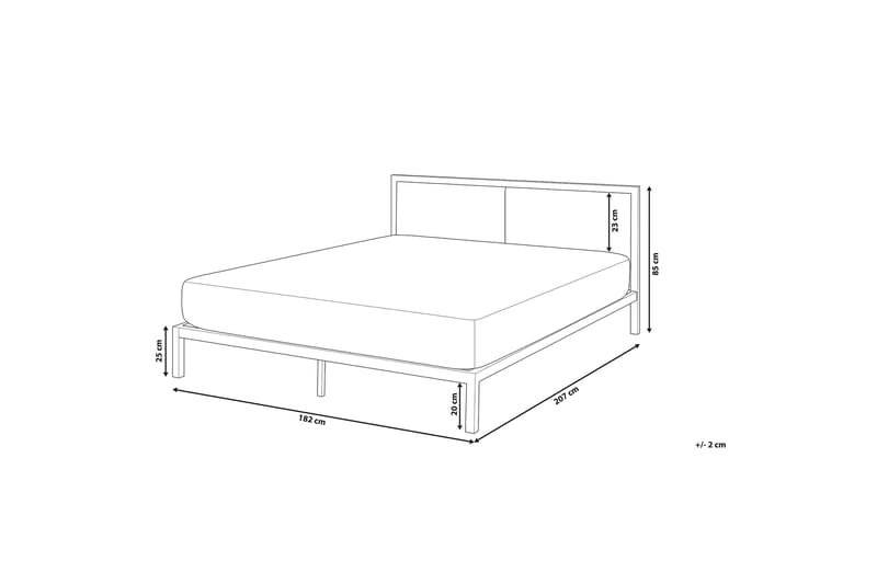Clamart Dobbeltseng 180 | 200 cm - Svart - Møbler - Senger - Sengeramme & sengestamme