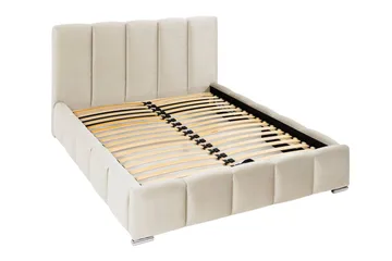 Cleaton Boblet Sengeramme 160x200 cm med Oppbevaring - Beige - Møbler - Senger - Sengeramme & sengestamme