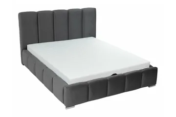 Cleaton Sengeramme 140x200 cm i Stoff med Oppbevaring og Sengegavl - Grønn - Møbler - Senger - Sengeramme & sengestamme