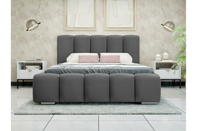 Cleaton Sengeramme 140x200 cm - Mørkegrå - Møbler - Senger - Sengeramme & sengestamme