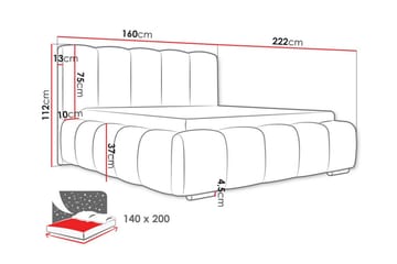 Cleaton Sengeramme 140x200 cm - Møbler - Senger - Sengeramme & sengestamme