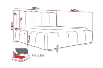 Cleaton Sengeramme 160x200 cm - Svart - Møbler - Senger - Sengeramme & sengestamme