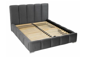 Cleaton Sengeramme 180x200 cm i Stoff med Oppbevaring og Sengegavl - Grå - Møbler - Senger - Sengeramme & sengestamme