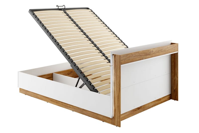 Dentro Seng 218x147x88 cm - Beige / Hvit - Møbler - Senger - Sengeramme & sengestamme