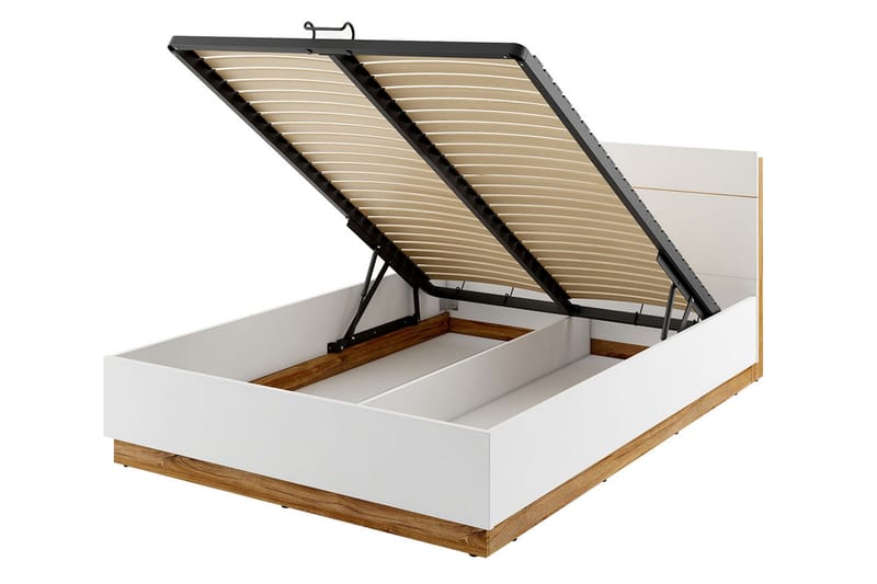 Dentro Seng 218x147x88 cm - Beige / Hvit - Møbler - Senger - Sengeramme & sengestamme
