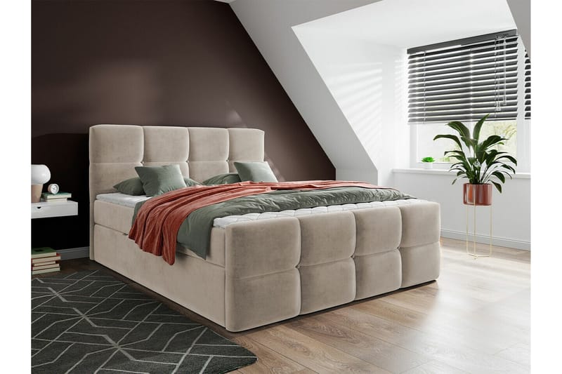 Derry Sengeramme 140x200 cm - Beige - Møbler - Senger - Sengeramme & sengestamme