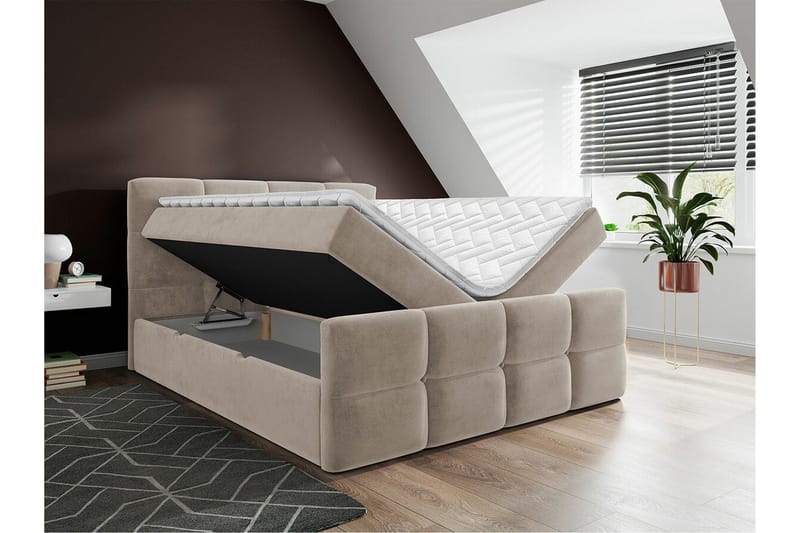Derry Sengeramme 140x200 cm - Beige - Møbler - Senger - Sengeramme & sengestamme