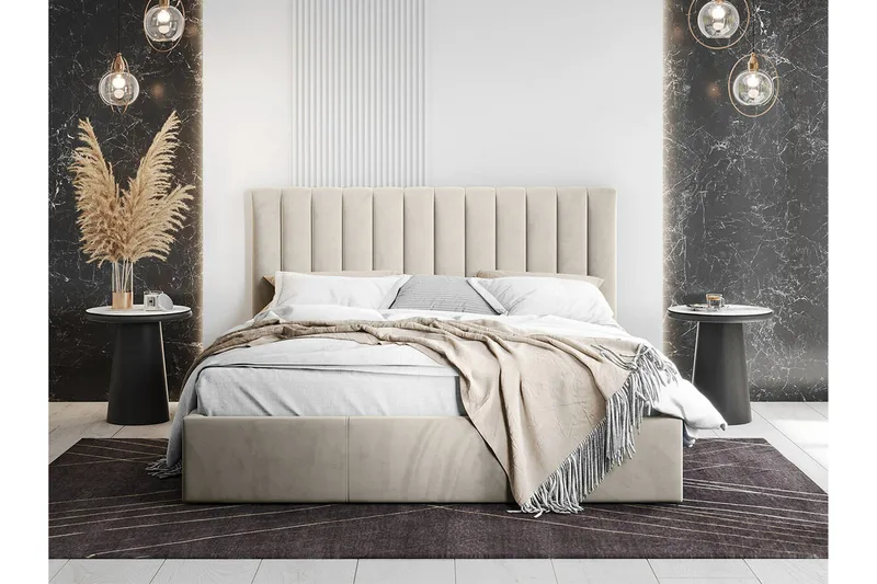 Derry Sengeramme 140x200 cm - Cream - Møbler - Senger - Sengeramme & sengestamme