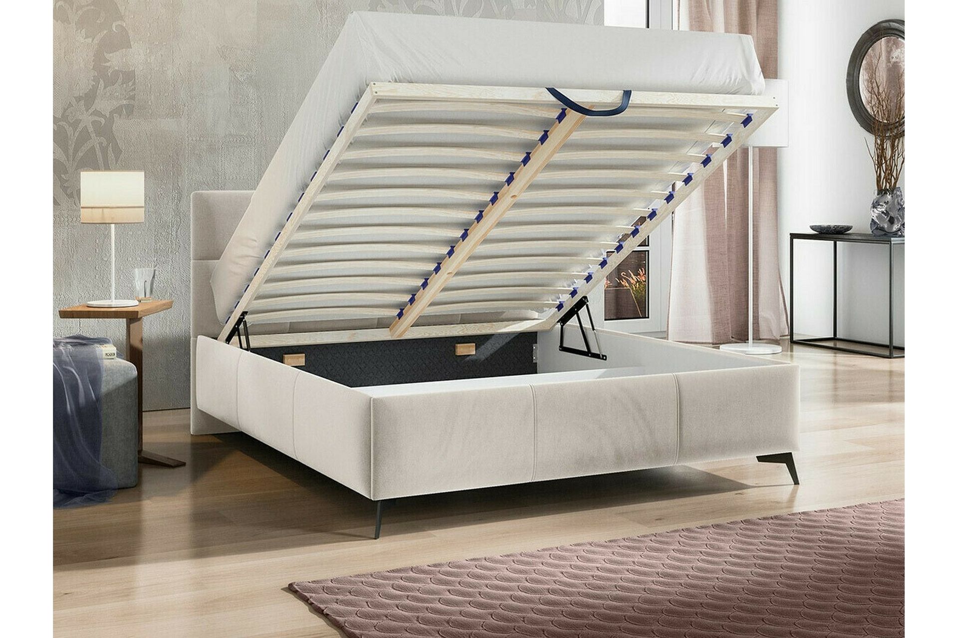Derry Sengeramme 160x200 cm - Beige - Møbler - Senger - Sengeramme & sengestamme