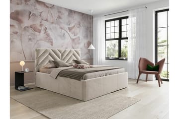 Derry Sengeramme 160x200 cm - Beige - Møbler - Senger - Sengeramme & sengestamme